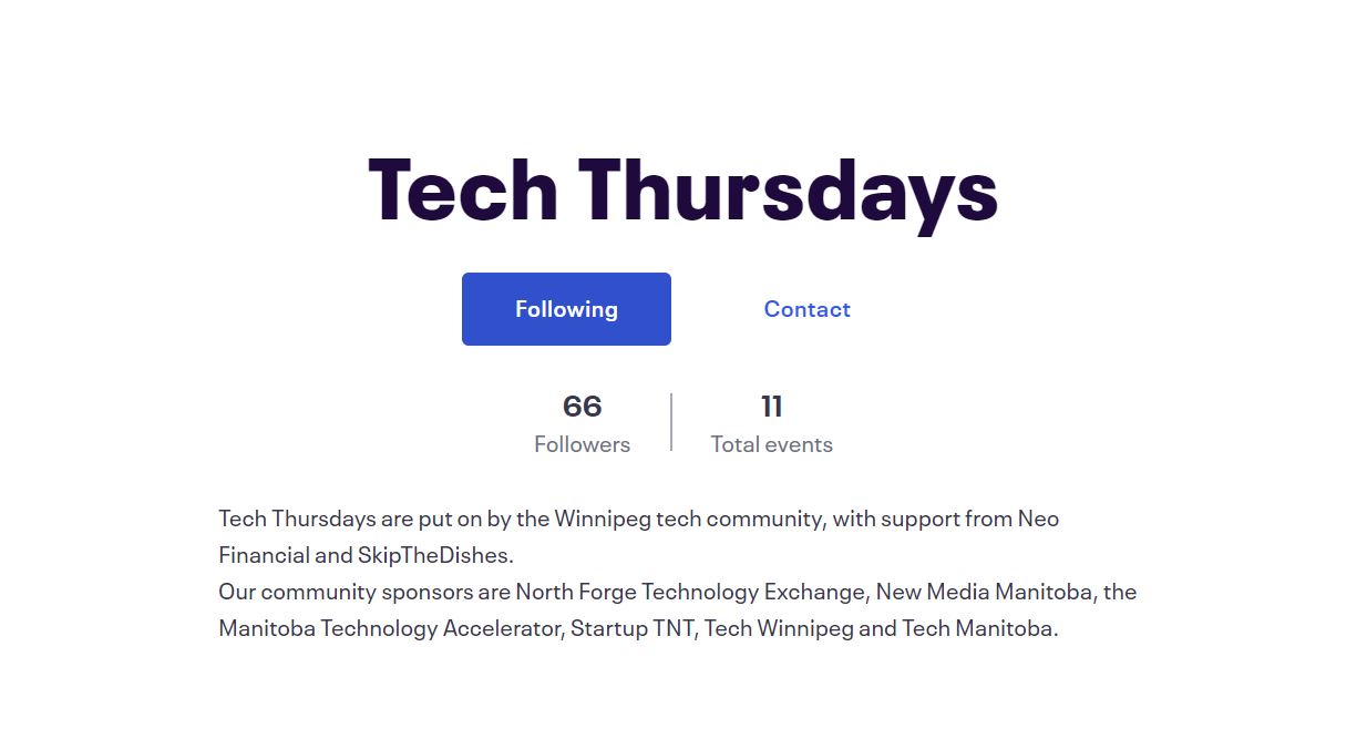 Tech Thursdays Events